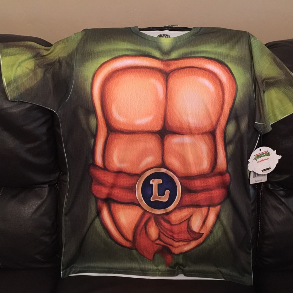 Men’s Ninja Turtles Tee 100% Polyester Size Large